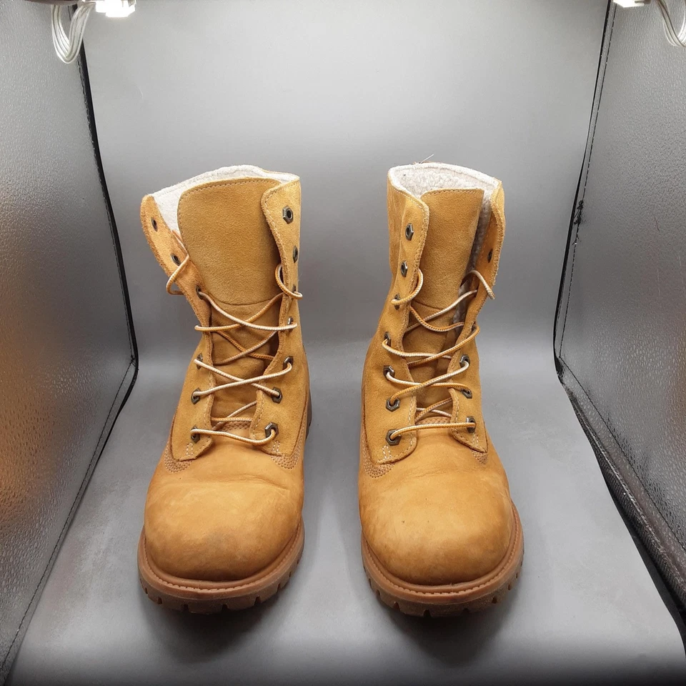 Timberland Botas Mujer Talla 9.5M Forradas de Vellón Cuero de Oveja Invierno Exterior Foto 2 de 4