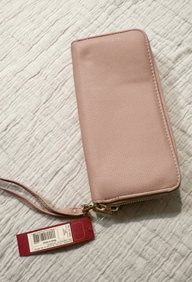 Cartera con cremallera Merona rosa rubor marca Target circa 2018-2020, bolso de mano rosa Foto 4 de 4