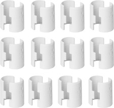 24pcs White Wire Shelf Clips   Shelf Lock Clips for 1 Inch Pipe Shelving   Durab