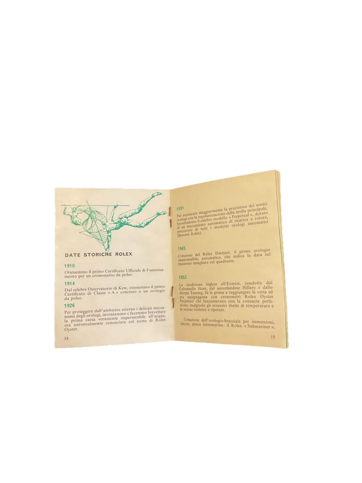 Rolex Certificato Di Garanzia In Bianco In Lingua Italiana Il Vostro Rolex Oyste - Immagine 3 di 4