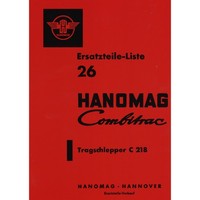 Hanomag Typ C 218 Combitrac Tragschlepper Ersatzteilliste Ersatzteilkatalog