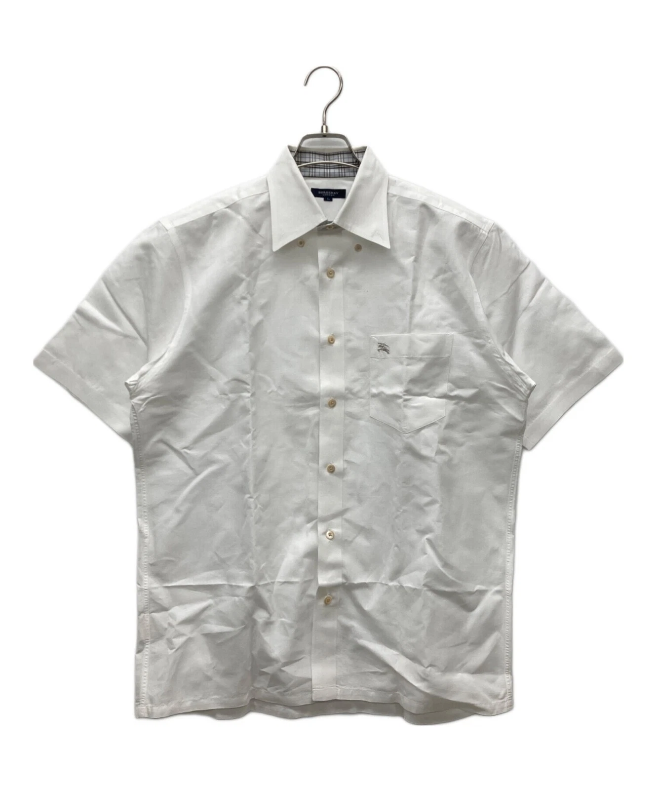 BURBERRY LONDON Camicia elegante a maniche corte bianca taglia L