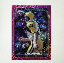 NOLAN CROMWELL 2024 Topps Chrome Magenta Speckle Refractor SN# /399 LA Rams 
