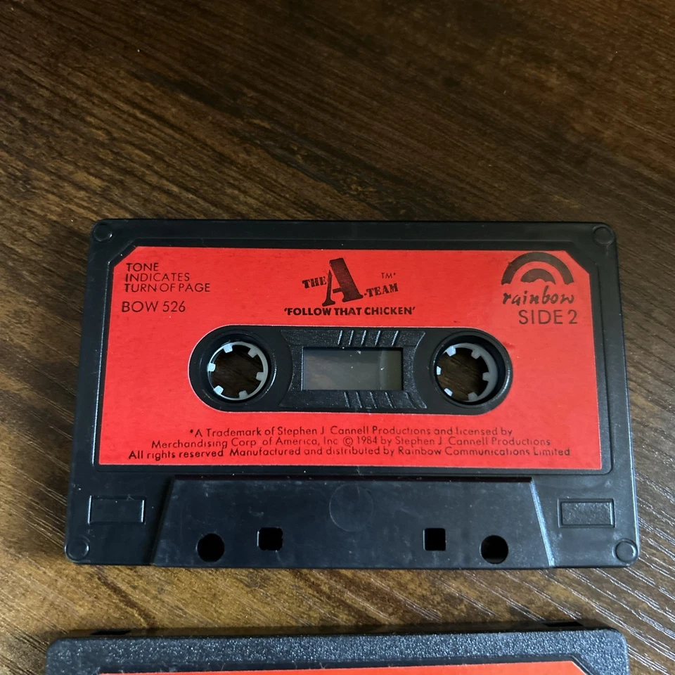The A Team x2 Cassette Tape - follow that chicken room bath & spider - Rainbow - Image 3 of 4