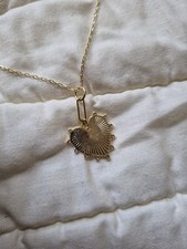 Golden Heart Necklace Gold Plated 14k NWT