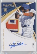 2018 Panini Immaculate Rookie Gold 7/49 Amed Rosario #29 Patch Auto v9t