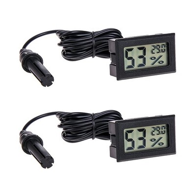 2 Pcs Thermometer Innen,Thermometer für Innenräume,Mini LCD Digital Thermomet...