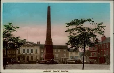 RPPC Market Place Ripon England vintage postcard p825
