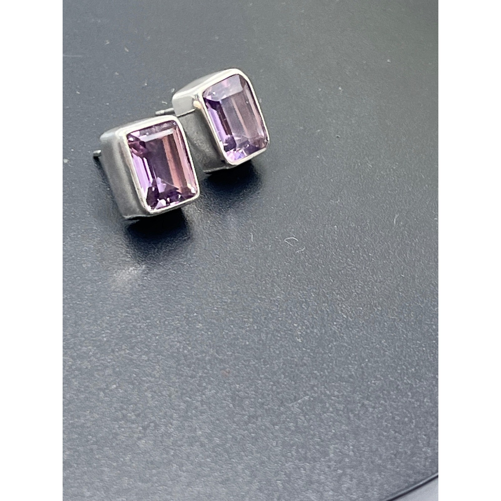 Lori Bonn Sterling Silver Rectangular Faceted Bez… - image 4