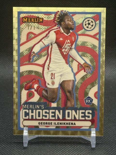 2024-25 Topps Merlin UEFA UCC George Ilenikhena Chosen Ones Superfractor 1 of 1