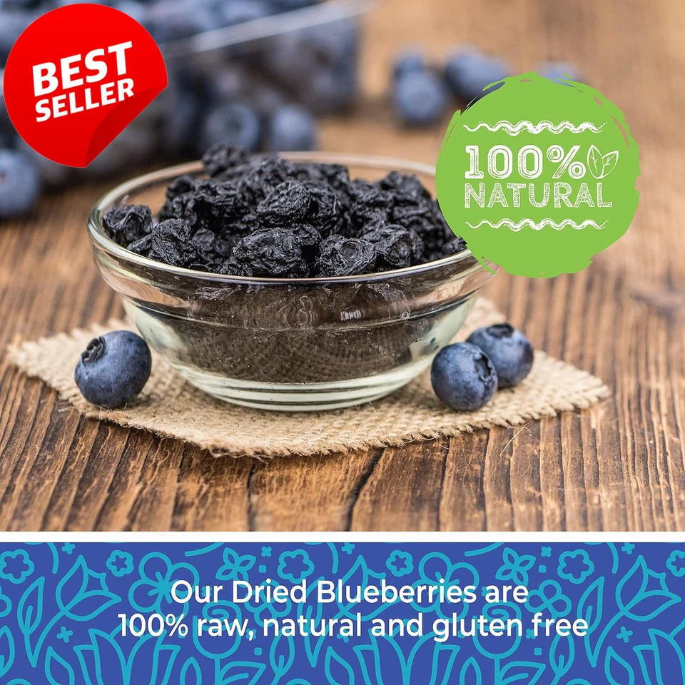 Arándanos secos enteros sin azúcar agregada 16 OZ deshidratados a granel sin OGM EE. UU. Foto 3 de 4