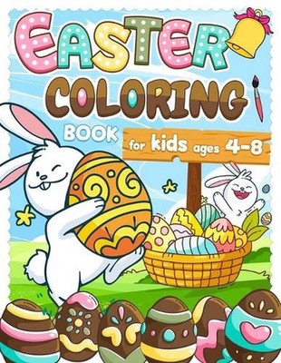 Easter Coloring Book for Kids ages 4-8: 44 Funny Animals with their Easter Eggs