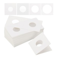 2x2 Coin Flips, 400 Pack 20.5/27.5/31.5/40mm Cardboard Coin Holder, White