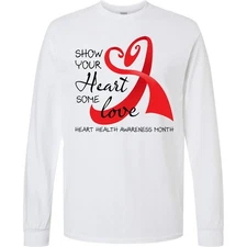 Inktastic Show Your Heart Some Love- Heart Health Awareness Long Sleeve T-Shirt