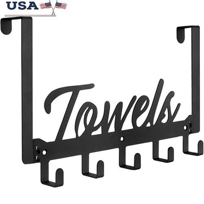 Durable Manganese Steel Towel Hanger Easy Install Space Saver Door Mounting New