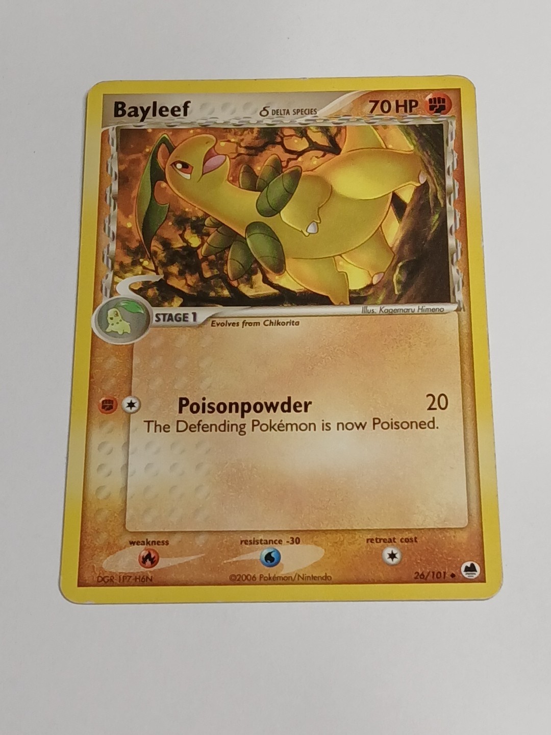 Pokemon Bayleef (Delta Species) 26/101 EX Dragon Frontiers Regular Uncommon