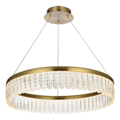 Elegant Lighting Rune 1-Light Metal Adjustable LED Chandelier in Gold - Picture 1 of 11