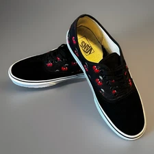 Vans Black w Cherries Mens Size 11.5