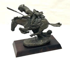 Vintage Frederic Remington The Cheyenne Bronze Sculpture Franklin Mint 1988 6”