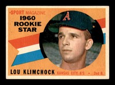 1960 Topps #137 Lou Klimchock RS RC VG/VGEX X3159127