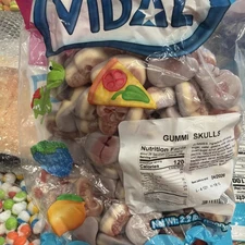 Vidal Grape Gummy Filed Skulls Great for Halloween * Ships Today*