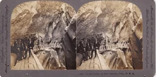 Stereoview Cards - Uncommon - Estate Liquidation- Box Canyon Mine Ouray, 1901