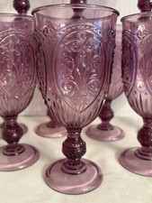NEW 10 Pack Plastic Goblets 10oz Upgrade Vtg Water Goblet Plastic Wine Glasse...
