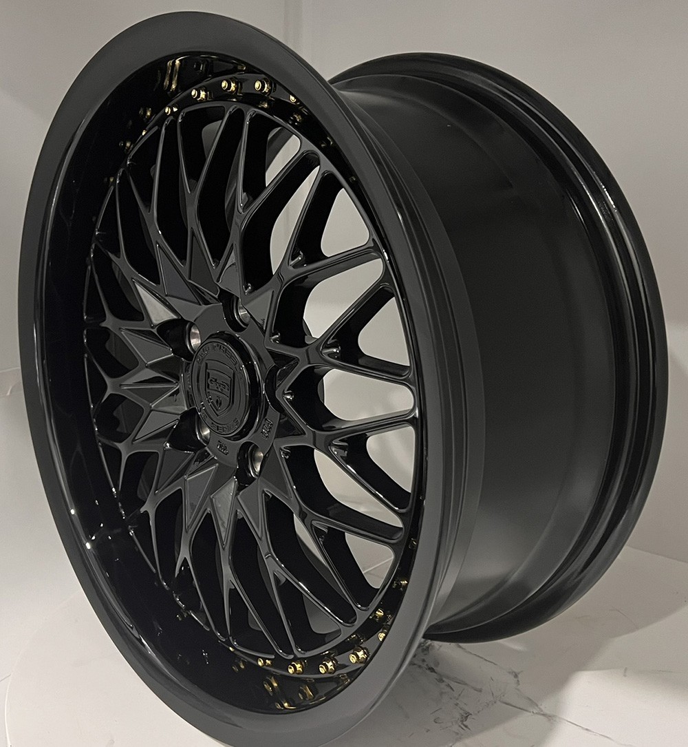 NS5 19 inch Black Gold Rim fits MASERATI COUPE 4200 2002 - 2006