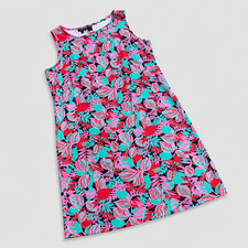 Talbots Midi Dress Tropical Floral Jersey Sleeveless Pink Petite size 1XP new