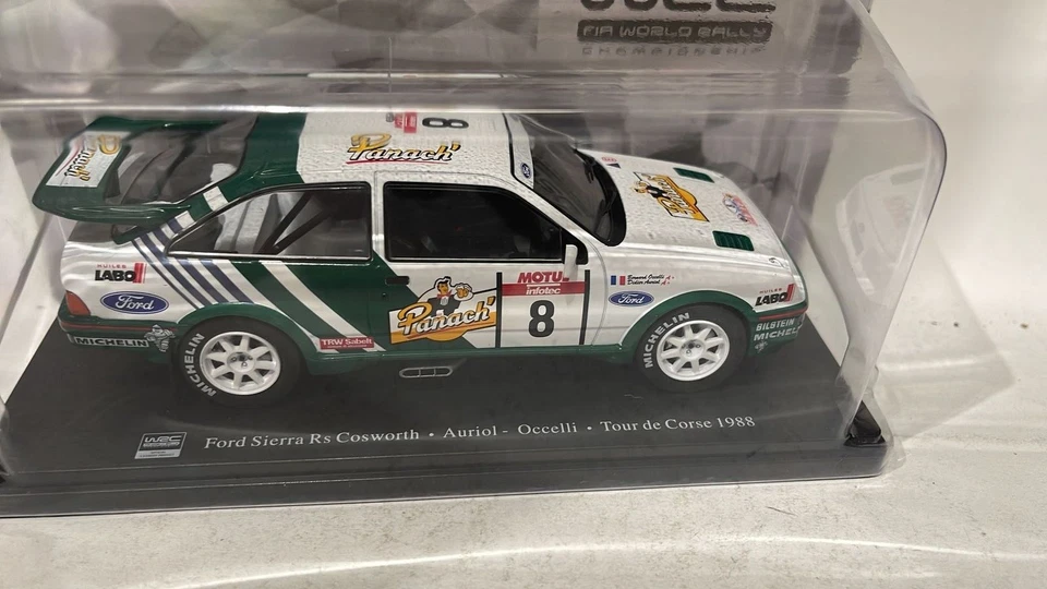 1:24 Ford Sierra RS Cosworth Auriol Tour Corse Rally 1988 Ixo Salvat Diecast - Imagen 2 de 2
