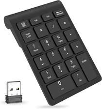 Foloda Wireless Number Pads, Numeric Keypad Numpad 22 Keys Portable 2.4 GHz Fina