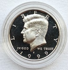 1999 S JOHN F. KENNEDY Silver Proof 50c Coin - Great Year! (B)