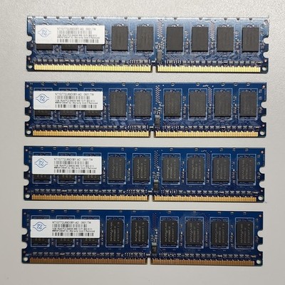 Nanya 4GB DDR2 PC2-6400 DIMM 240-Pin ECC RAM NT1GT72U8B0BY-AD