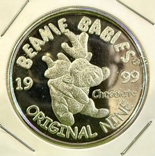 1999 TY Beanie Babies Official Club Collector Coin Chocolate Original Nine