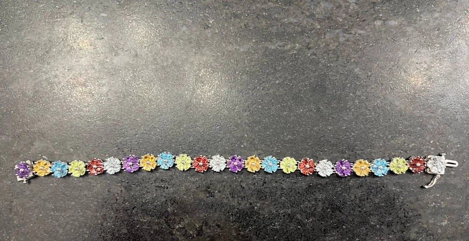 Pulsera de piedras preciosas multicolores Zales Foto 2 de 4