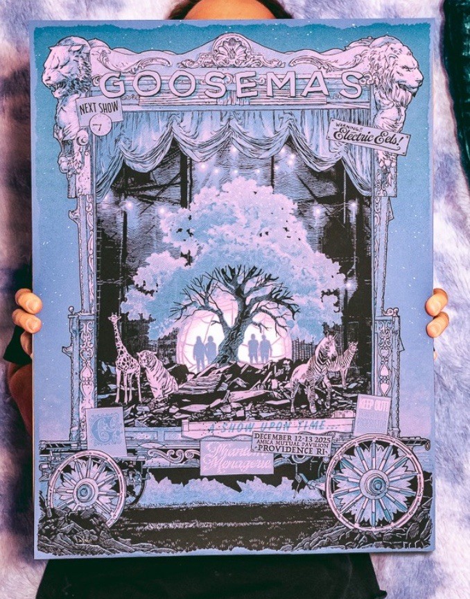 Goosemas 2025 Goose Providence, Rhode Island Purple Poster #/400 Daniel Danger