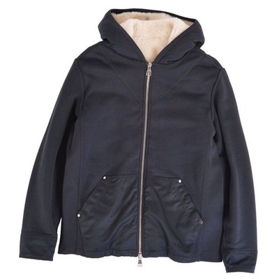 Louis Vuitton Hoodie Sweatshirt Zip up Cotton Sheepskin Top Men's M Used MOLO-0