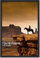 Picture Frame, Black Engineered Wood Frame for3 x9 Inch Picture Poster 13x19 1