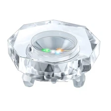 Crystal LED Light Base for 3D Display - Pedestal for Glass Art Figurines - Mu...
