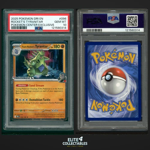 Team Rocket's Tyranitar 096/182 Pokemon Center - PSA 10 (Destined Rivals)