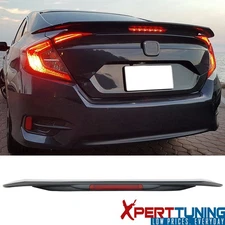 Fits 16-21 Honda Civic 4Dr RS Trunk Spoiler Painted #B607M w/LED
