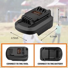 Adaptador de batería para convertidor de batería Makita 18V para taladro de herramienta Black&Decker 20V