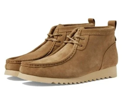 Clarks Wallabee 2 Future Herren Mokassin Stiefel Schuh Dark Sand Wildleder G Fit UVP 160£