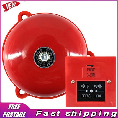 4 Inch Manual Call Point Fire Alarm Resettable Schools Fire Alarm AC 220V 100db