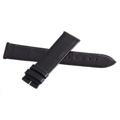 Genuine Longines 20mm x 18mm Black Alligator Leather Watch Band L682144254  UK