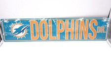 Miami Dolphins DR Licensed NFL Distressed Street Aluminum Wall Man Cave Sign