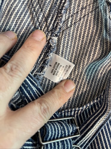 Lakin McKey Overalls Youth 5 Blue/White Stripe Bib Conductor Carpenter Pockets - Picture 10 of 10