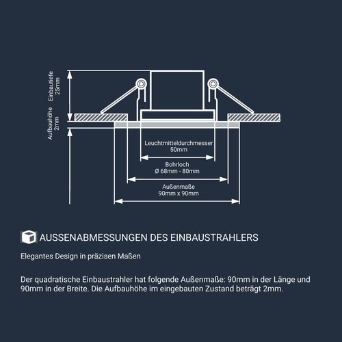 LED Einbaustrahler 230V flach 25mm dimmbar Decken Strahler Lampen Einbauleuchten - Bild 8 von 83