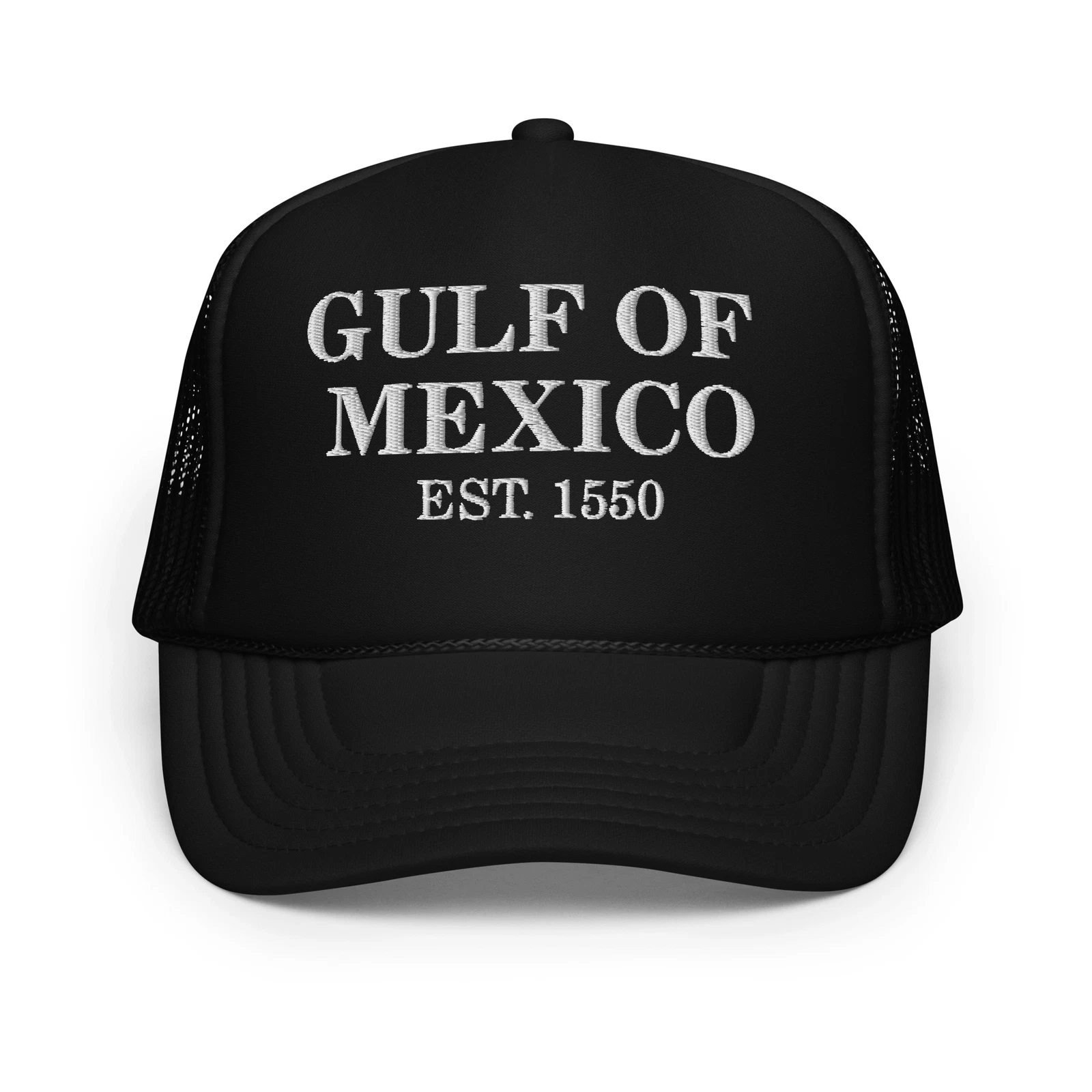 Gulf of Mexico hat, Embroidered Gulf of Mexico est. 1550 Foam trucker hat, beach
