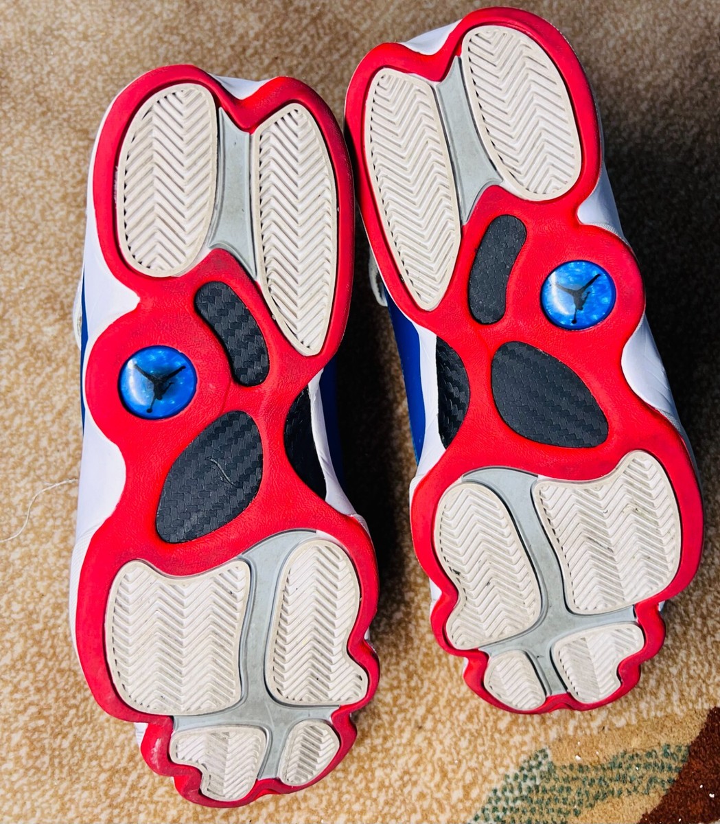red jordans with blue bottom